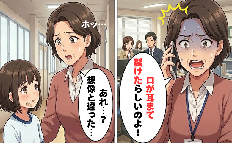 「口が裂けた…」勤務中に義母から緊急連絡。娘の傷を案じて学校へ急いだ私が見た真実【体験談】