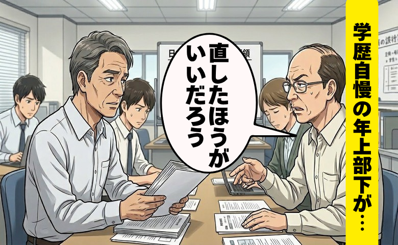 「3時間で修正を」学歴自慢の年上部下が資料を批判。冷静な反論に態度を一変させた理由【体験談】