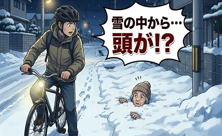 「助けなきゃ」夜の雪道で視界に入った違和感…側溝にはまり動けなくなっていた高齢女性の救出劇【体験談】