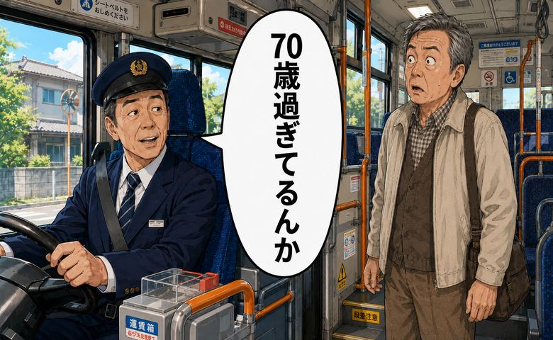 「70歳過ぎてるんか」バス運転手の言葉に絶句！自分と周囲の見え方の差に気付かされた話【体験談】