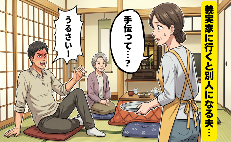 「別人？」夫が義実家で見せる別の顔。真珠婚式を迎えた夫婦が穏やかな日々を維持できるワケ【体験談】