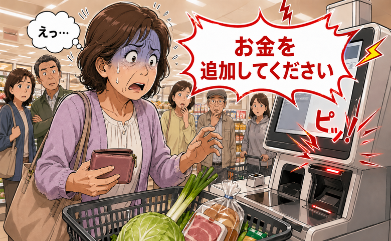 「頭が真っ白…」セルフレジで鳴る案内音に動揺！店員さんの機転に救われた恥ずかしい失敗【体験談】