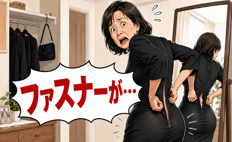 余裕で入るはずの13号…ファスナーに阻まれサイズ不能。ゆったり服で油断した代償の重さ【体験談】