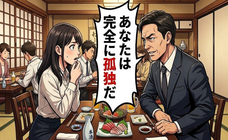 「あなたは孤独だ」温和な上司が会食で見せた残酷な一面に言葉を失った忘れられない夜【体験談】