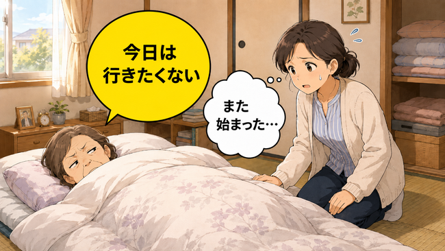 「今日は行きたくない」布団から出ない義母…高齢者のデイサービス拒否への向き合い方【医師解説】
