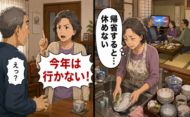「今年は行かない！」帰省してもまったく休めない妻の宣言。義母に連絡して迎えた結末【体験談】