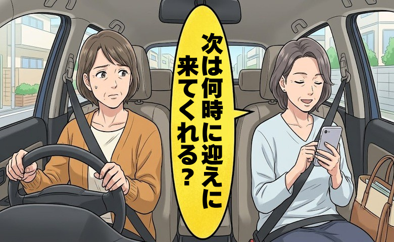 「迎えに来てくれる？」善意の送迎が当然の義務に？次第に増していく友人の要求とは【体験談】