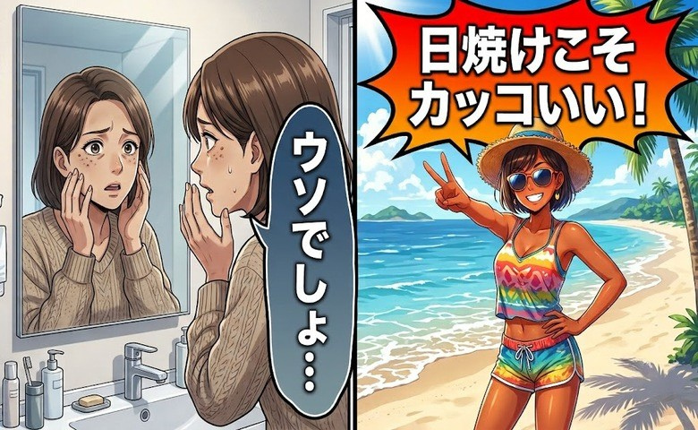 「黒いほどカッコいい」日焼けを誇っていた私が、同年代の肌を見て後悔したワケ【体験談】