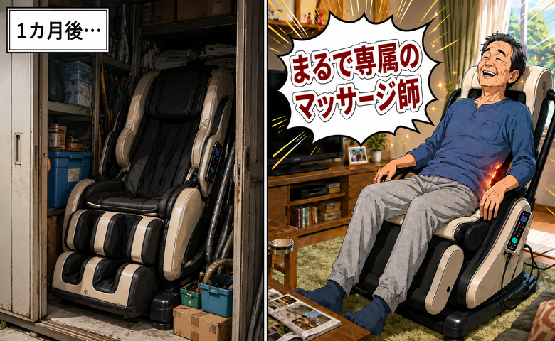 「まるで専属のマッサージ師」腰痛対策で奮発した電動器具。1カ月で物置の奥に移動したワケ【体験談】