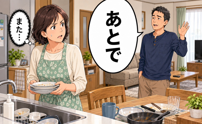 夫に家事を頼むのを諦めて30年近く…妻が寝込んだ数日後、夫婦の思い込みがほどけたワケ【体験談】