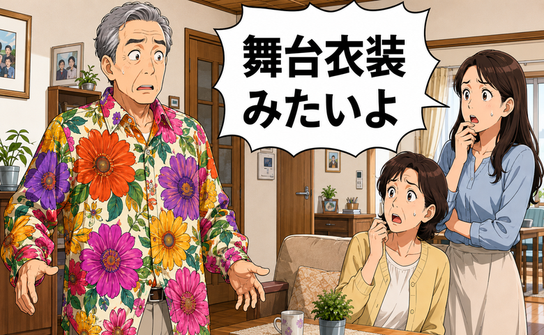 「舞台衣装みたいよ」昔の感覚で選んだ花柄シャツ。鏡を見直して60代の私が気付いたこと【体験談】