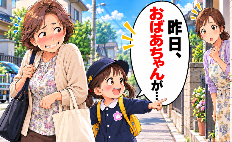 「昨日、おばあちゃんが…」孫が帰り道で近所の人に大声でひと言。私が恥ずかしくなったワケ【体験談】