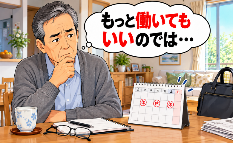 「もっと働いてもいいのでは…」定年後も働き続けた私。勤務日数を減らして気付いたこと【体験談】