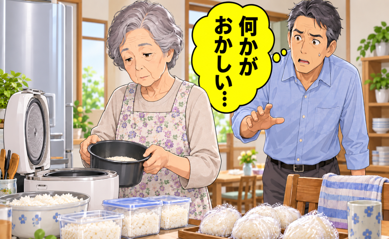 「何かがおかしい…」母の表情の変化に覚えた違和感。何度もごはんを炊く行動に込めた思いとは【体験談】