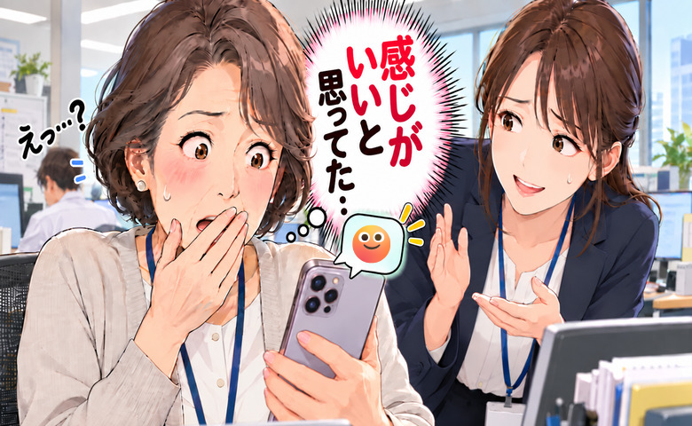 「感じがいいと思ってた…」孫に教わった絵文字を若手社員へ。60代の私が赤面したワケ【体験談】