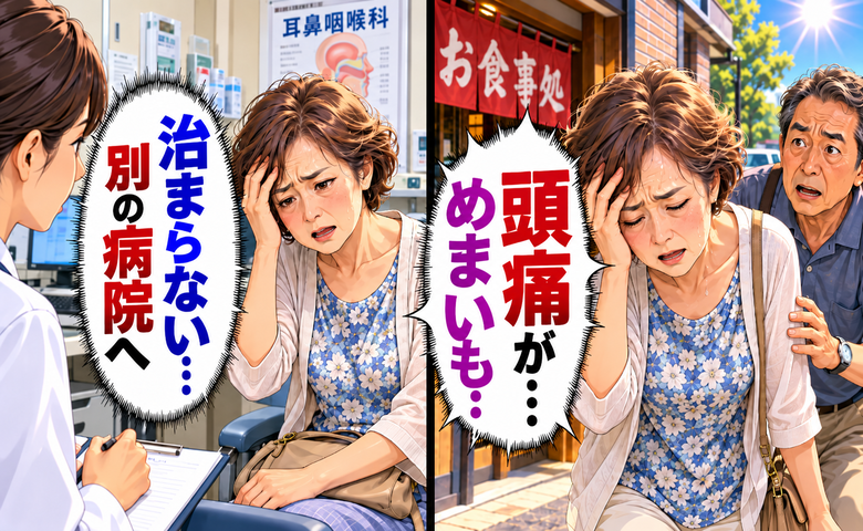 「めまいと強い頭痛が…」外出中に体調が悪化。翌日も治まらず、私が別の病院を訪れたワケ【体験談】