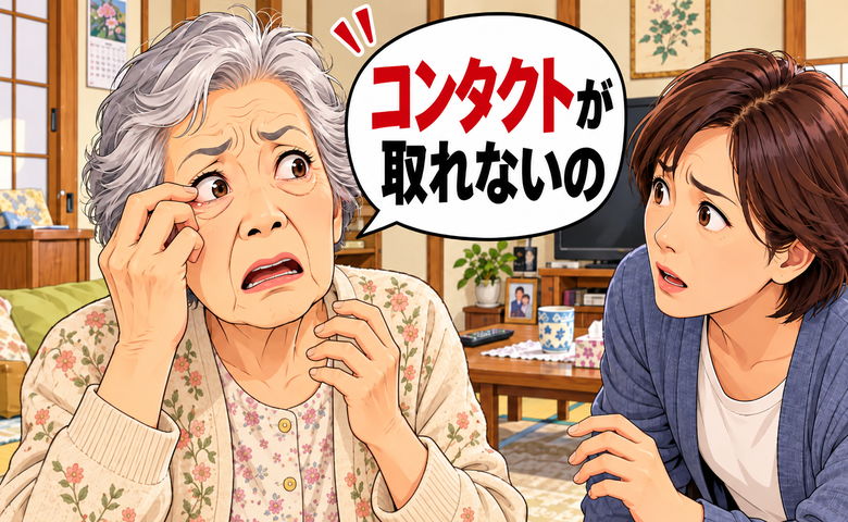 「コンタクトが取れない」裸眼のはずの認知症の母。何度説明しても納得せず、家族が模索する対応【体験談】