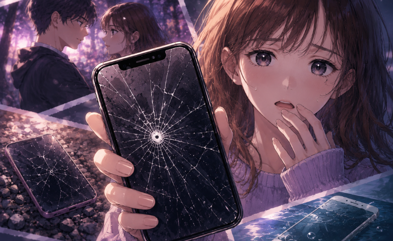 「どうして、また…！」画面バキバキ、水没…恋の危機と重なるスマホの異変にゾッ！