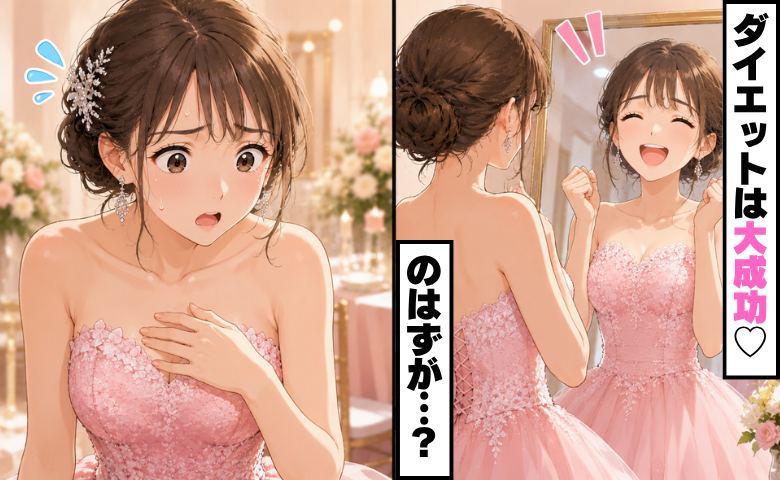 「やった、入った！」結婚式直前までダイエット⇒当日、思わぬハプニングに大慌て！？