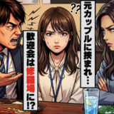 「なんで私が…！」歓迎会で両隣は険悪な元カップル。新人の私が巻き込まれた修羅場とは！？