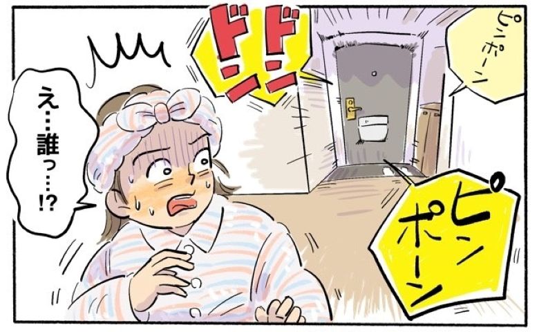 ドンドン！「出てきて！」深夜、急に玄関のドアを激しく叩く音が⇒覗き穴を覗いてみると…