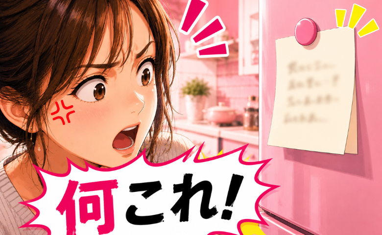 冷蔵庫に貼られた一枚のメモ。思わず腹が立った私⇒翌朝、夫から明かされた本音とは？