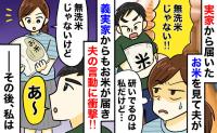 実家から米が届くと「無洗米じゃない！」と夫が文句⇒義実家から届くと文句を言わない…理由にブチッ！