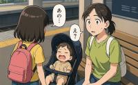 駅のホームで娘号泣…途方にくれる私→見知らぬ女の子が「赤ちゃんは…」予想外の行動にママ感無量！