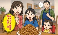 夫が作った夕食がなぜか12人前！？「一体何のために…」4人家族の食卓に大量の生姜焼きが並んだワケ