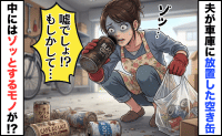 夫が放置する大量の空き缶→「クサッ！もしかして…」中から出てきたモノに背筋が凍り…！？