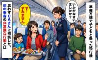 「す、すみません…」子連れで乗った飛行機、準備万端だったのに…→思わずCAさんに相談した、前の乗客の非常識な行動とは