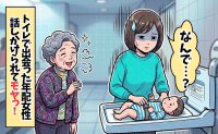 「お願い、見ないで…」息子のおむつ替えにモヤモヤ→トイレですれ違った女性の行動とは？ママ困惑…！