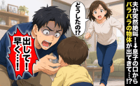 夫「出して！早く！！」息子と遊ぶ夫が突然絶叫→次の瞬間、口から出てきたバラバラの物体に顔面蒼白