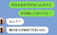 食い尽くし夫「俺のほうが給料7万多い！お前の分も食べて当然！」私「あのさ…」真実を知った夫の末路