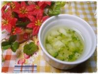 離乳食後期　じゃがいもブロッコリー味噌汁