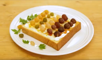 甘納豆のクリームチーズトースト