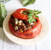 【離乳食完了期】鶏レバーと根菜のラグーソース、トマトカップ焼き