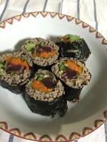 カツオのそば海苔巻き