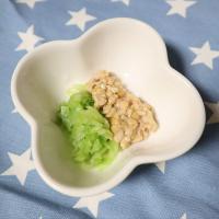 【離乳食中期】納豆キャベツ