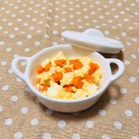 【離乳食後期】レンジで作る 豆腐のたまごとじ