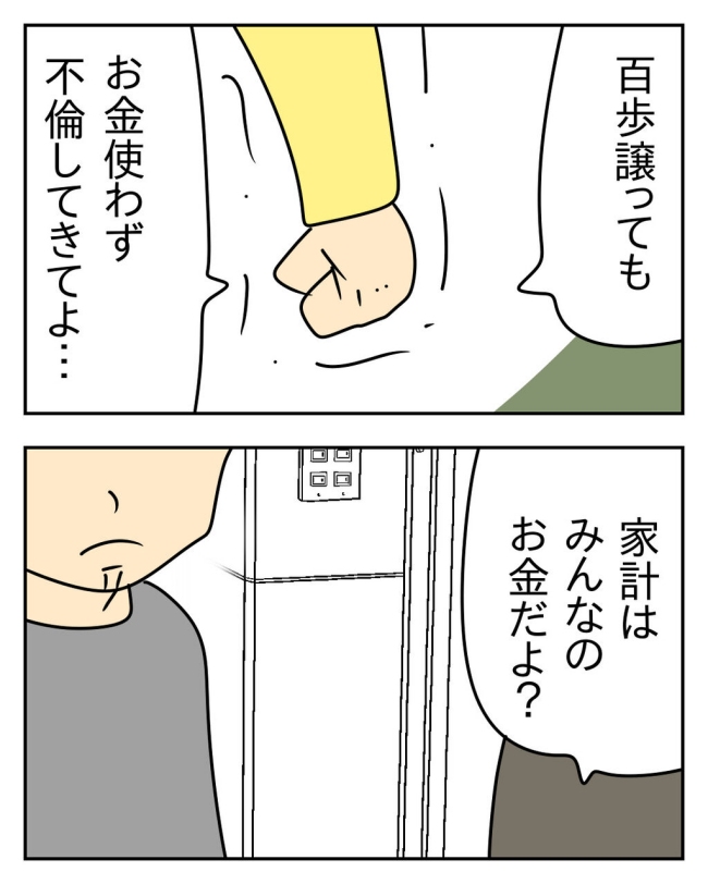 家計を夜の店に使いこむ夫／じむ
