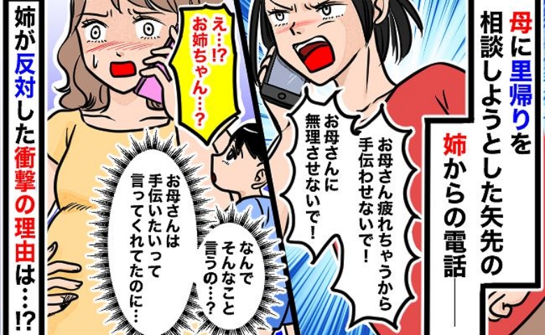 「もう頼まないから連絡しないで…」産後、母を頼ると姉が“頼るな”と猛反対→判明したまさかのワケ！