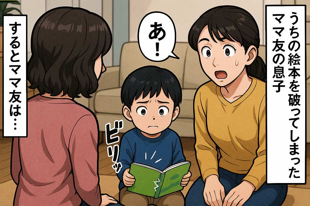 「えっ！？うそでしょ！？」わが子の絵本を破ってしまったママ友の息子…ママ友のまさかの反応に唖然！