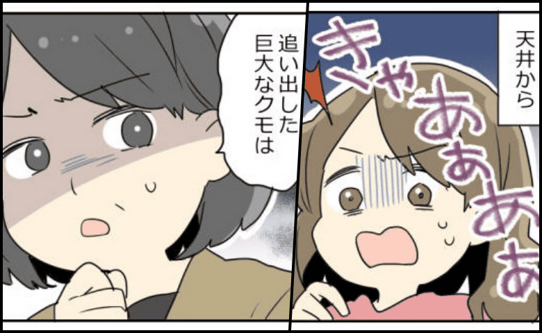 【義実家の洗礼】巨大グモを追い出した翌日、家に異変が！→「もしかして…」義母の話に背筋が凍り！？