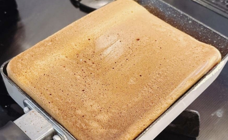 【お願い！パンケーキ、もうフライパンで焼かないでー！】ホットケーキミックスで「ふわっふわ極厚♡」「絵本みた〜い！」