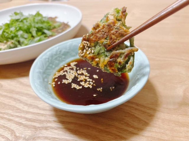 大葉のチヂミ