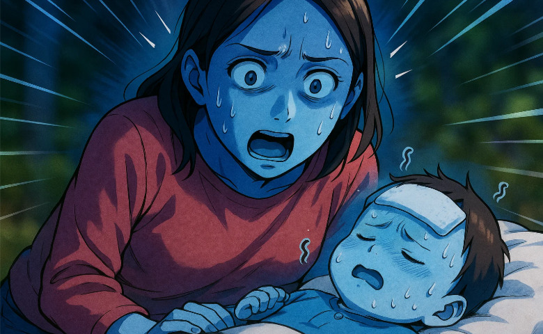 微熱なのにけいれん！？一瞬で真っ青になったわが子…。思い込みが招いた予想外の展開とは？