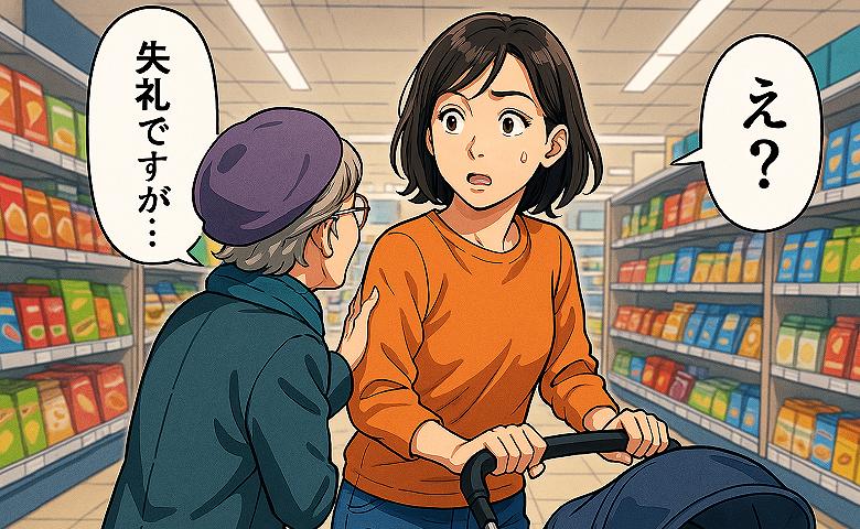 「失礼ですが…」騒ぐ息子を連れてスーパーで買い物をしていた私→年配女性にかけられた予期せぬ言葉とは…