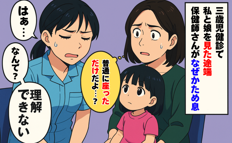 「はぁ…理解できないんだけど？」3歳児健診で保健師さんが私と娘を見てため息…え？続いた言葉にあ然
