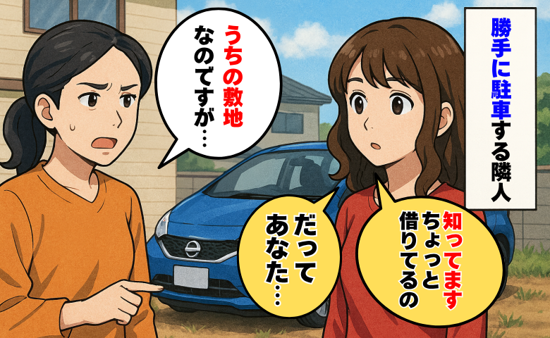 私有地に何日も勝手に駐車する隣人「停めていいなんて言ってないのに…」え！？耳を疑う理由を明かされ